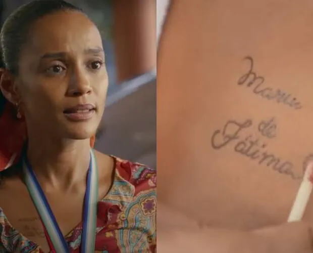 Raquel remove tatuagem vale tudo