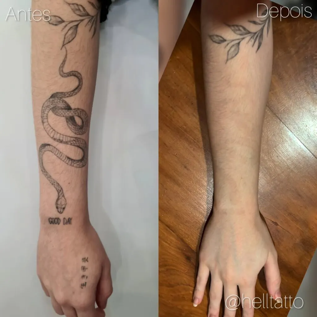 referencia em remoção de tatuagem hell tattoo